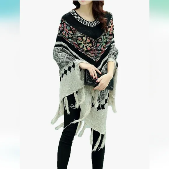 Alberto Makali New York Knit Shawl Metallic Glitter Tie Dye Womens Size L/XL - Picture 2 of 12